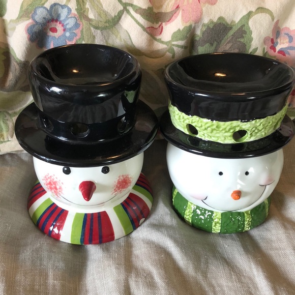 YANKEE CANDLE Set-2 Snowman Winter WaxMelts TART Warmer Holiday Christmas Snow - Picture 6 of 15